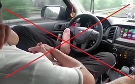 Dùng chân điều khiển vô lăng xe ô tô có thể bị phạt 70 triệu đồng