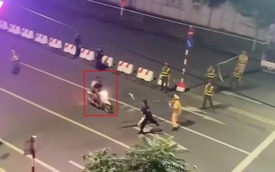 Hai thanh niên "thông chốt" bảo vệ A80 khiến 1 cảnh sát cơ động bị thương có thể đối diện mức xử lý nào theo luật?