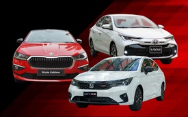 Dưới 600 triệu đồng mua Skoda Slavia, Toyota Vios hay Honda City đều bản ‘full’, bảng bóc tách này sẽ giúp bạn dễ lựa chọn hơn