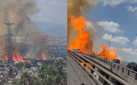 Khoảnh khắc xe chở xăng phát nổ khiến gần 100 người thương vong, mọi người bỏ chạy trong tiếng la hét cầu cứu