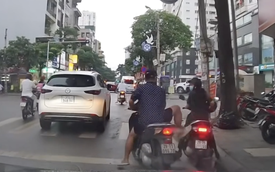 Xác định danh tính người đàn ông không đội mũ bảo hiểm còn húc xe, dọa đạp phụ nữ