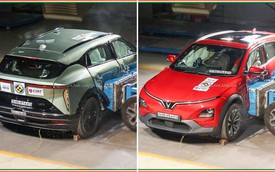 VinFast VF 6, VF 7 bị đâm thì xe biến dạng thế nào, người trong xe sống, chết ra sao - Video này có thể là câu trả lời