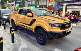 Bắt gặp Ford Ranger nhập Mỹ lăn bánh ở Hà Nội: Đeo biển số ngũ 9, máy xăng 270 mã lực, từng được rao bán gần 3,1 tỷ