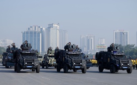 Lực lượng tinh nhuệ cùng dàn khí tài hiện đại diễn tập, sẵn sàng tham gia bảo vệ Đại hội Đảng