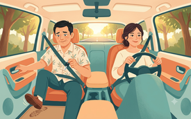 Lý do anh chồng nào cũng muốn cầm lái thay vợ (và bốn lý do chẳng ai tin)