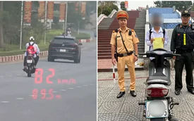 Nam sinh 16 tuổi chạy xe máy hơn 80km/h, quay đầu khi gặp CSGT