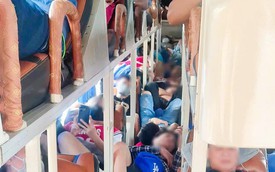 Cảnh tượng nghẹt thở trên chuyến xe khách ngày Tết, tài xế "bay" ngày gần 70 triệu đồng