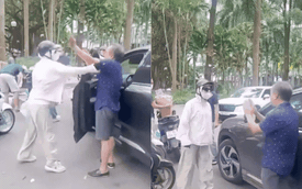 Va chạm giao thông, người phụ nữ đèo con nhỏ lao vào lăng mạ, đánh đập tài xế ô tô