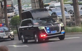 Chiếc SUV bí ẩn với mái khổng lồ trong đoàn xe ông Trump ở Trung Quốc