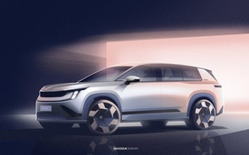 Skoda hé lộ diện mạo mẫu SUV điện 7 chỗ sắp ra mắt toàn cầu