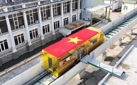 Việt Nam vừa có đoàn tàu dát vàng được chạy thử dưới lòng đất, thiết kế chở được 80 khách