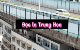 Công trình gây choáng ở Trung Quốc: Xây chung cư dưới gầm cầu, nóc nhà thành đường xe chạy