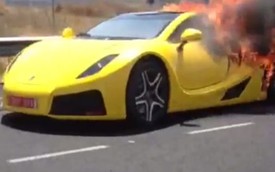 Siêu xe GTA Spano trong phim "Need for Speed" cháy đùng đùng