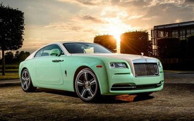 Xe siêu sang Rolls-Royce Wraith màu xanh cốm của triệu phú