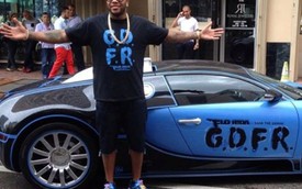 Rapper Flo Rida lại đổi màu ấn tượng hơn cho siêu xe Bugatti Veyron
