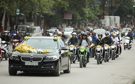 Hà Nội: Đám cưới được dàn xe Yamaha FZ150i hộ tống