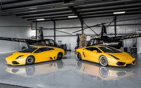 Lamborghini Murcielago và Gallardo "đọ dáng" cùng trực thăng