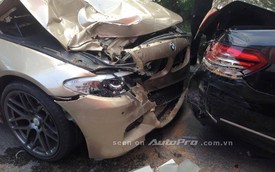 BMW 5 Series gây tai nạn kinh hoàng trên đại lộ Nguyễn Văn Linh