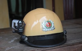 CSGT Thanh Hóa gắn camera lên mũ bảo hiểm