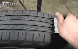 Xem cách thợ gian "phù phép" lốp ô tô cũ thành lốp như mới