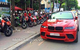 Gần 100 môtô tham gia đoàn đón dâu của biker Sài thành
