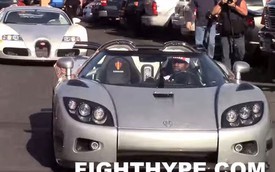 Floyd Mayweather lái siêu xe “dệt kim cương” dẫn đầu đoàn Bugatti Veyron
