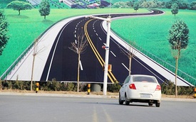 Hình vẽ đường cao tốc khiến nhiều người tưởng thật gây tranh cãi trên mạng