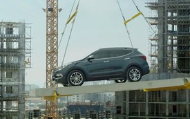 Hyundai khoe công nghệ của Santa Fe 2016 tại công trường