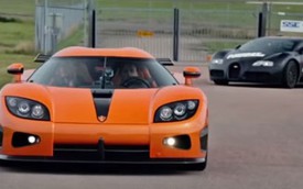 Hai "ông hoàng tốc độ" Bugatti và Koenigsegg tranh tài trên đường đua