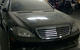 Hà Nội: Mercedes-Benz S550 làm bạn với bụi trong hầm đỗ xe