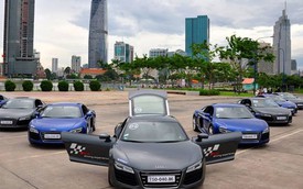 Biệt đội siêu xe Audi R8 V10 náo loạn tại Sài Gòn