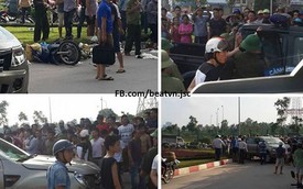 Hà Nội: Nữ tài xế lái Ford Ranger đâm trọng thương người đi xe máy