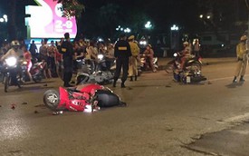 Hà Nội: Thanh niên “chạy chốt 141”, đâm vào hai xe máy