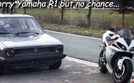 Siêu mô tô Yamaha R1 thất trận trước xe Volkswagen “xưa như diễm”