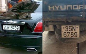 Xôn xao với Rolls-Royce Ghost chung biển số của xe tải Hyundai