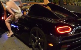 Hot girl lái siêu xe Koenigsegg Agera R "như ăn cướp" trên phố