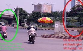 Đèn tín hiệu giao thông "hiểm hóc" tại ngã tư Khuất Duy Tiến - Trần Duy Hưng