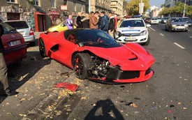Siêu xe hàng hiếm 38 tỷ đồng Ferrari LaFerrari tai nạn nát đầu