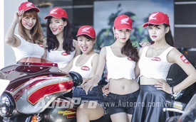 Dàn chân dài Việt trong buổi khai trương showroom motor tại Hà Nội