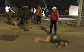 Hà Nội: Mercedes tông xe máy trong đêm, đôi nam nữ chấn thương nặng