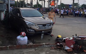 Quảng Trị: Hyundai Santa Fe đâm gần 10 xe máy, 4 người nhập viện