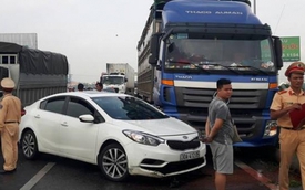 Tai nạn trên cao tốc HN - Bắc Giang, ách tắc gần chục kilômét