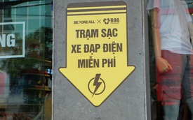 Cận cảnh những trạm sạc xe đạp điện miễn phí đầu tiên ở Hà Nội