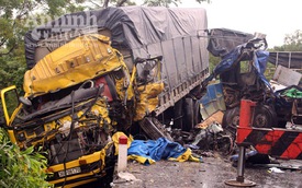 Tai nạn liên hoàn giữa 2 xe tải và xe container, 1 người chết
