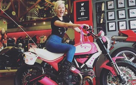 Ducati Scrambler màu hồng cực xinh cho các nữ biker