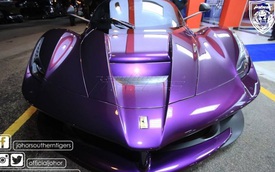Ngắm Ferrari LaFerrari màu tím "chơi trội" của Tiểu vương Malaysia
