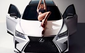 Lexus RX thế hệ mới làm nền cho người mẫu đồ tắm