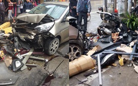 Hà Nam: "Ô tô điên" đâm hàng loạt xe máy, 1 người bị thương