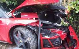 Ferrari 458 Italia của nhà giàu Singapore gặp nạn tại Thái Lan