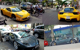 Lamborghini Huracan và Ferrari 458 Italia "không hẹn mà gặp" tại Sài Gòn